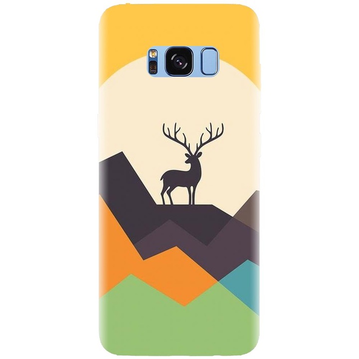 Husa din silicon compatibila cu Samsung Galaxy S8 - model Abstract Deer