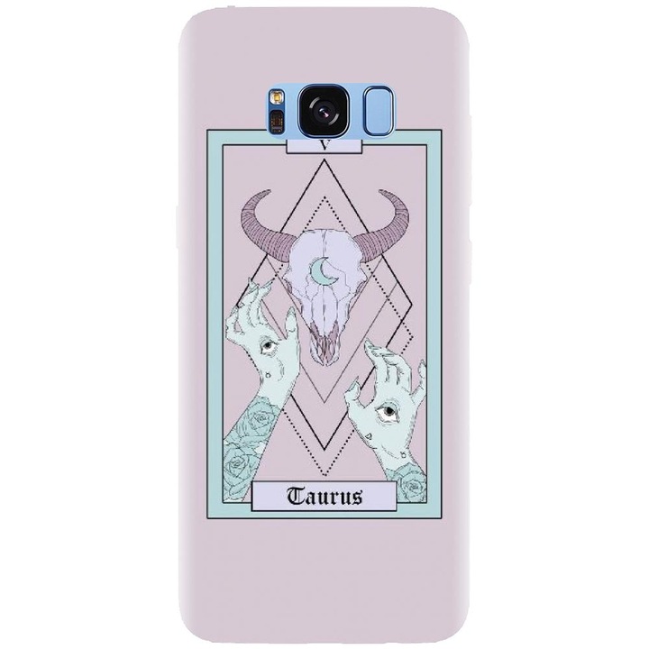 Husa din silicon compatibila cu Samsung Galaxy S8 - model Zodia Taur
