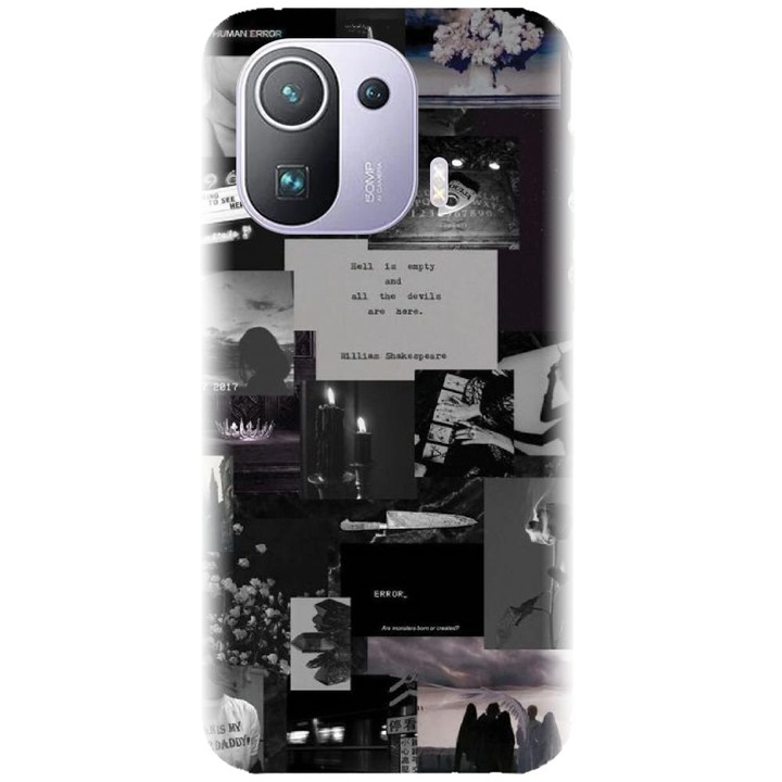 Силиконов калъф, съвместим с модел Xiaomi Mi 11 Pro - Collage Error