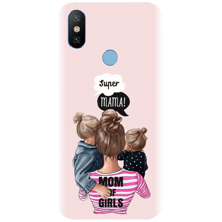 Силиконов калъф, съвместим с Xiaomi Mi A2 - модел Mother of girls
