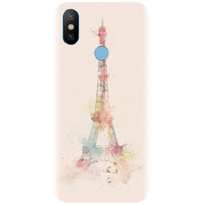 Калъф Eiffel Tower model, Силикон, Съвместим с Xiaomi Mi A2