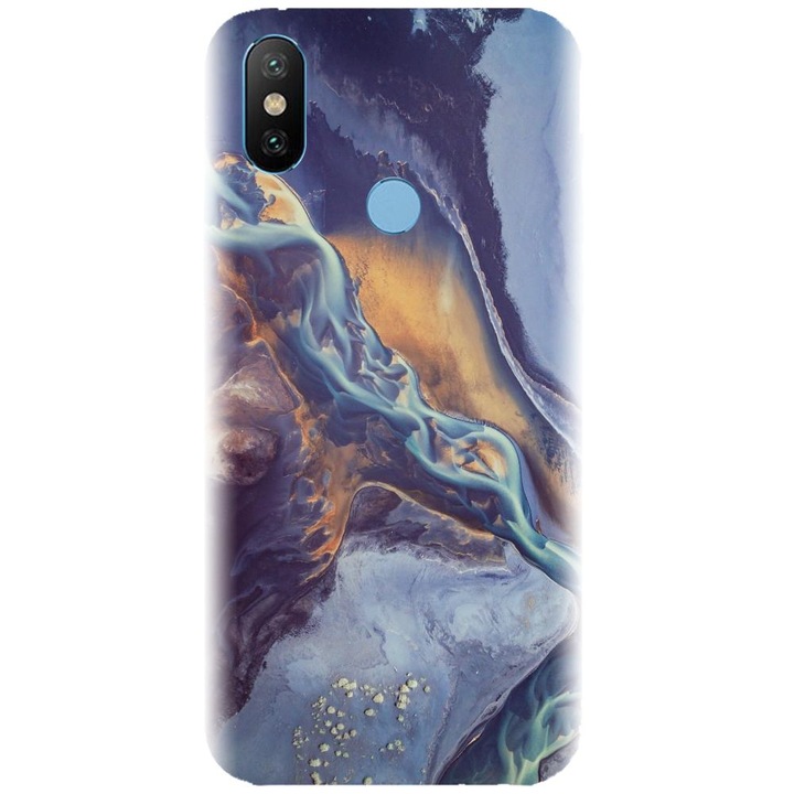 Силиконов калъф, съвместим с Xiaomi Mi A2 - модел Abstract 101