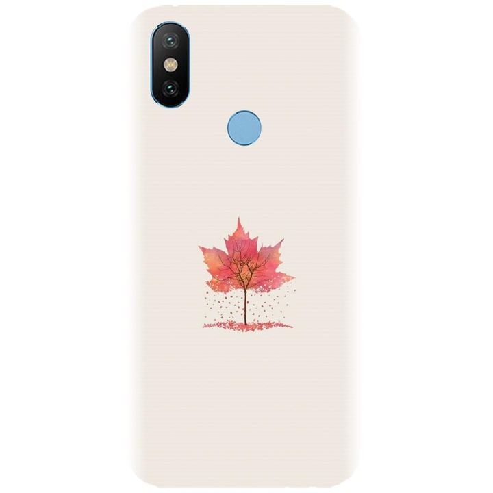Силиконов калъф, съвместим с Xiaomi Mi A2 - модел Autumn Tree Leaf