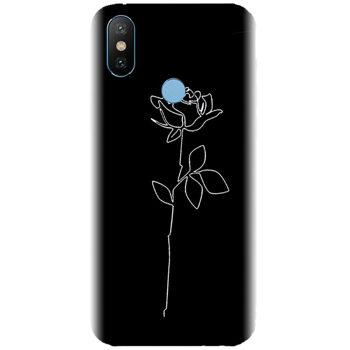 Силиконов калъф, съвместим с Xiaomi Mi A2 - модел Black Rose
