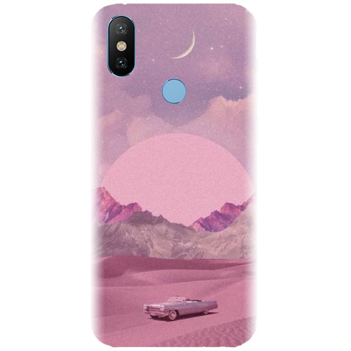 Силиконов калъф, съвместим с модел Xiaomi Mi A2 - Collage Pink