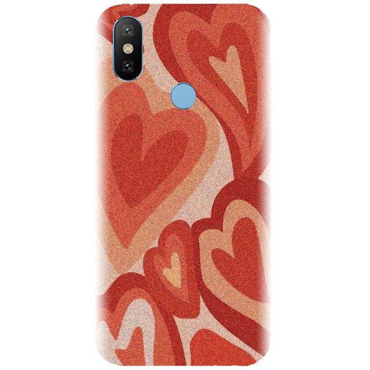 Силиконов калъф, съвместим с Xiaomi Mi A2 - модел Hearts