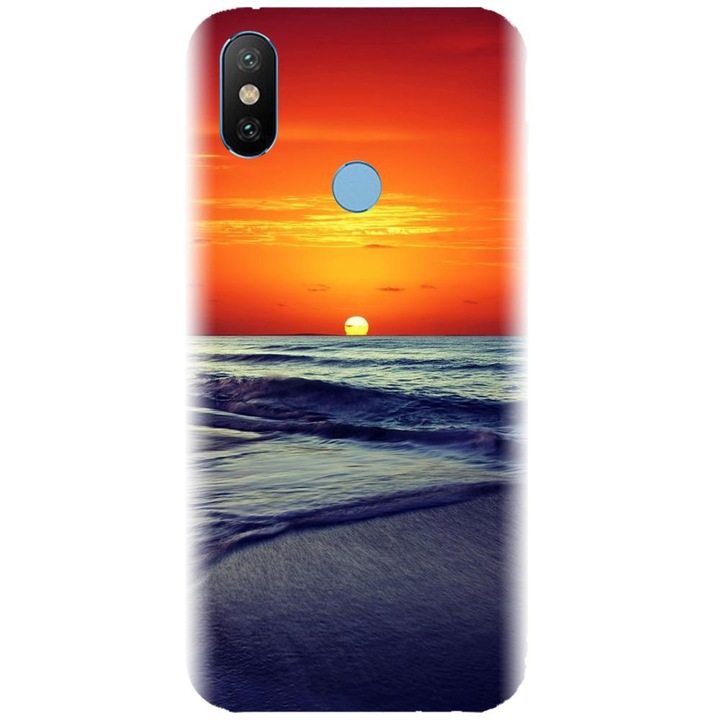 Силиконов калъф, съвместим с Xiaomi Mi A2 - модел Ocean Sunset
