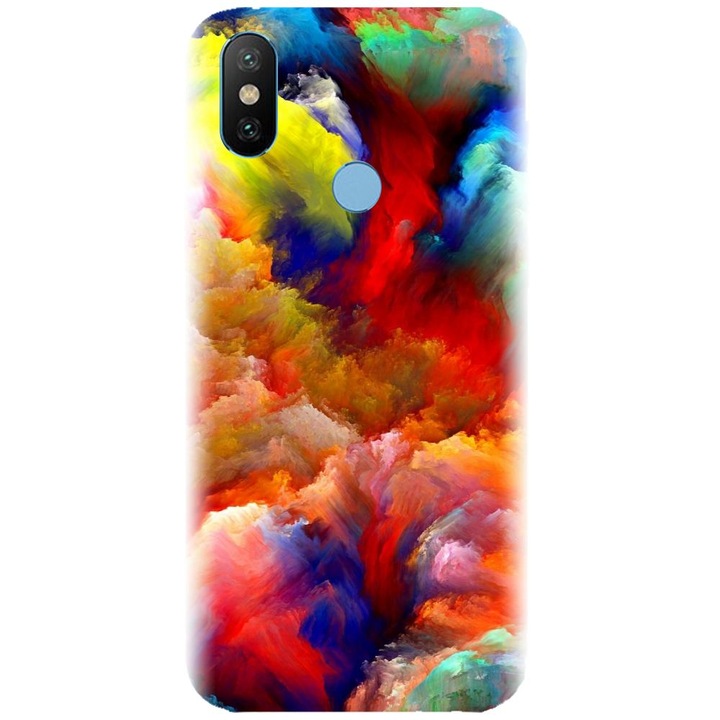 Силиконов калъф, съвместим с модел Xiaomi Mi A2 - Oil Painting Colorful Strokes