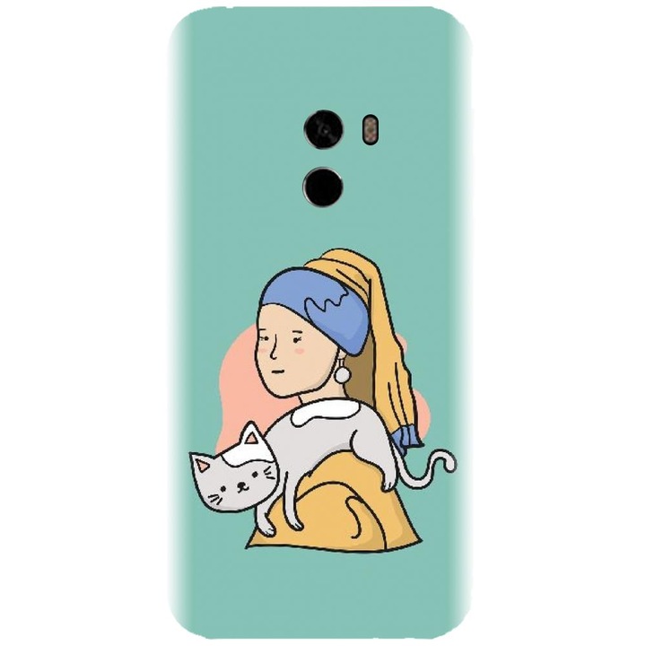 Силиконов калъф, съвместим с модела Xiaomi Mi Mix 2 - Girl With A Pearl Earring