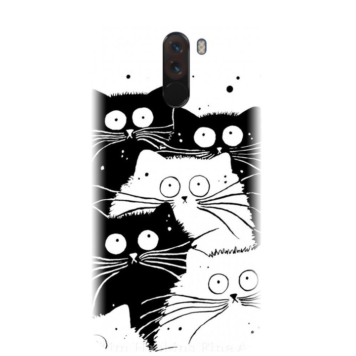 Силиконов калъф, съвместим с модел Xiaomi PocoPhone F1 - Oo Cats