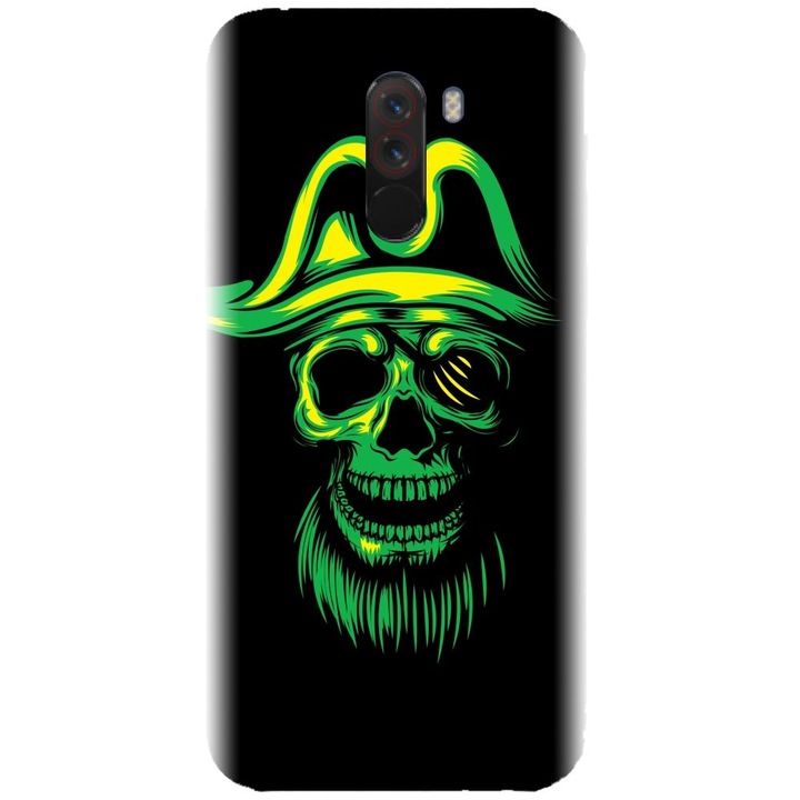 Силиконов калъф, съвместим с Xiaomi PocoPhone F1 - модел Пиратски череп