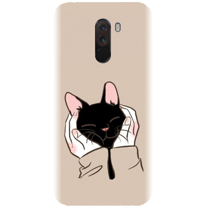 Силиконов кейс съвместим с Xiaomi PocoPhone F1 - модел Th Black Cat In Hands