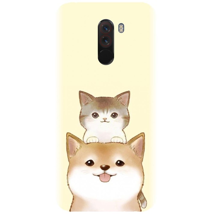 Силиконов калъф, съвместим с Xiaomi PocoPhone F1 - модел Two Cat
