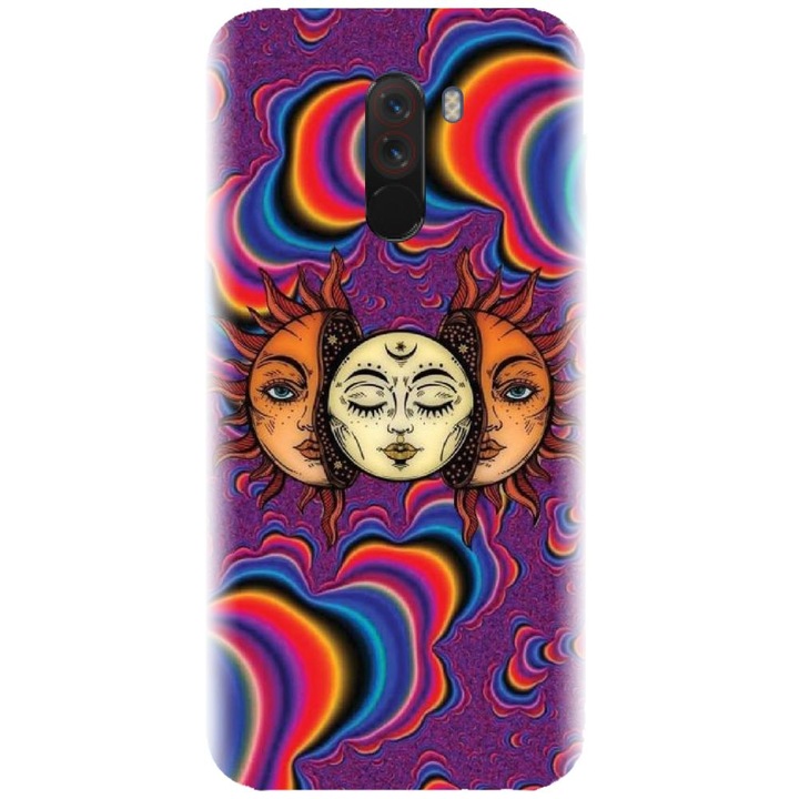 Силиконов калъф, съвместим с Xiaomi PocoPhone F1 - модел Trippy Sun