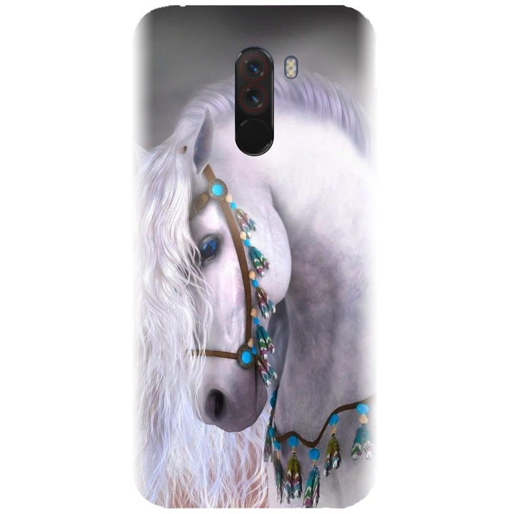 Силиконов кейс, съвместим с Xiaomi PocoPhone F1 - модел White Horse
