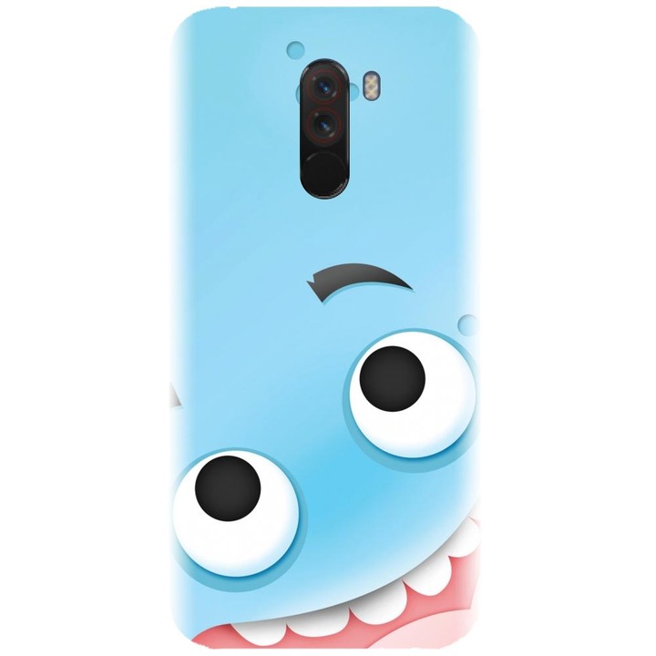Силиконов калъф, съвместим с Xiaomi PocoPhone F1 - модел Cute Blue