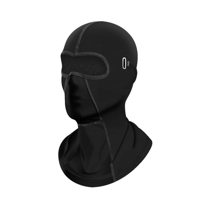 Balaclava de iarna 2 buc, masca de schi pentru barbati/femei, rezistenta la vant, termica, neagra
