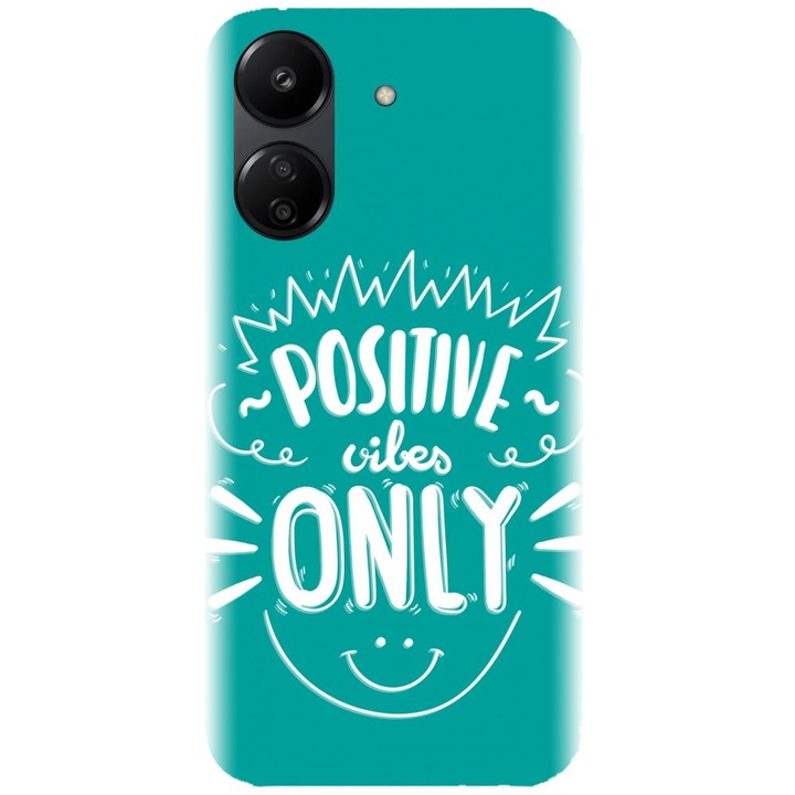 Силиконов калъф, съвместим с Xiaomi Redmi 13c 4g - модел Positive Vibes