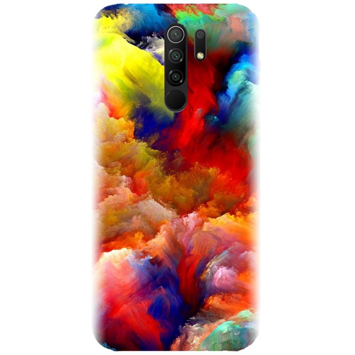 Силиконов капак, съвместим с модела Xiaomi Redmi 9 - Oil Painting Colorful Strokes