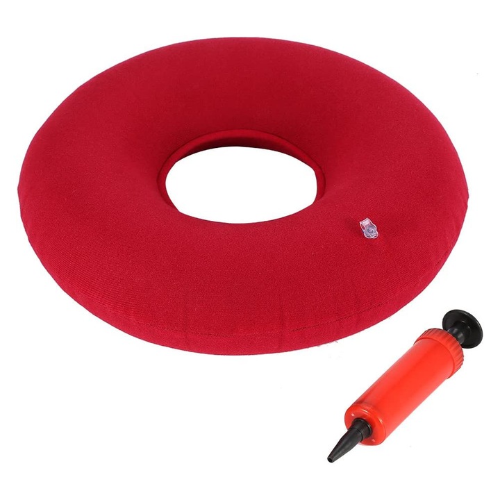 Perna ortopedica pentru scaun, ergonomica, antialunecare, rosu, 35cm