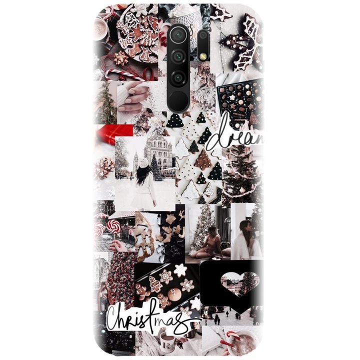 Силиконов кейс, съвместим с Xiaomi Redmi 9 - модел Winter Holidays