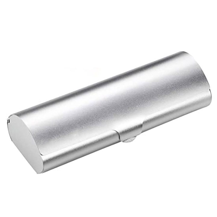 Etui pentru ochelari, ultralejer, antisoc, argintiu, 154x58x27mm