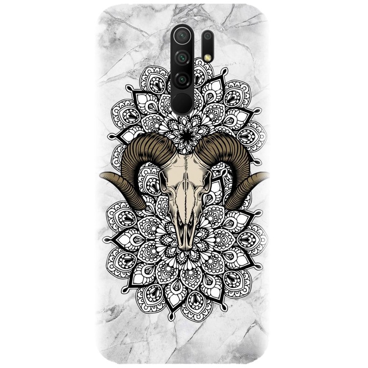 Силиконов капак, съвместим с Xiaomi Redmi 9 - модел Tatoo Art Goat