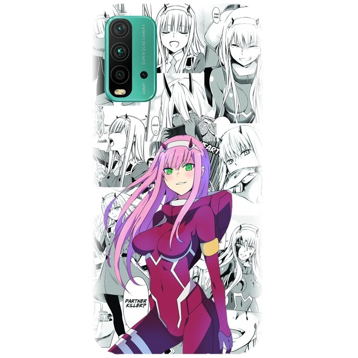 Силиконов калъф, съвместим с Xiaomi Redmi 9t - модел Anime Zero Two