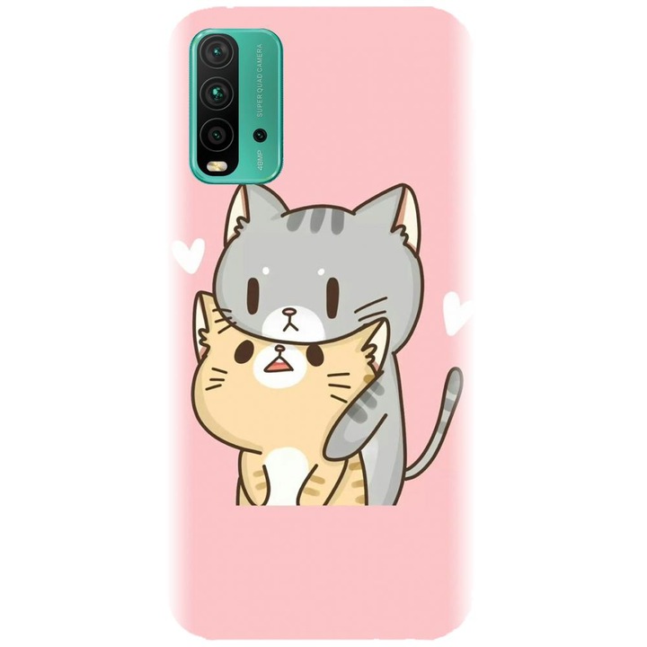 Силиконов калъф, съвместим с Xiaomi Redmi 9t - модел Kitty Love