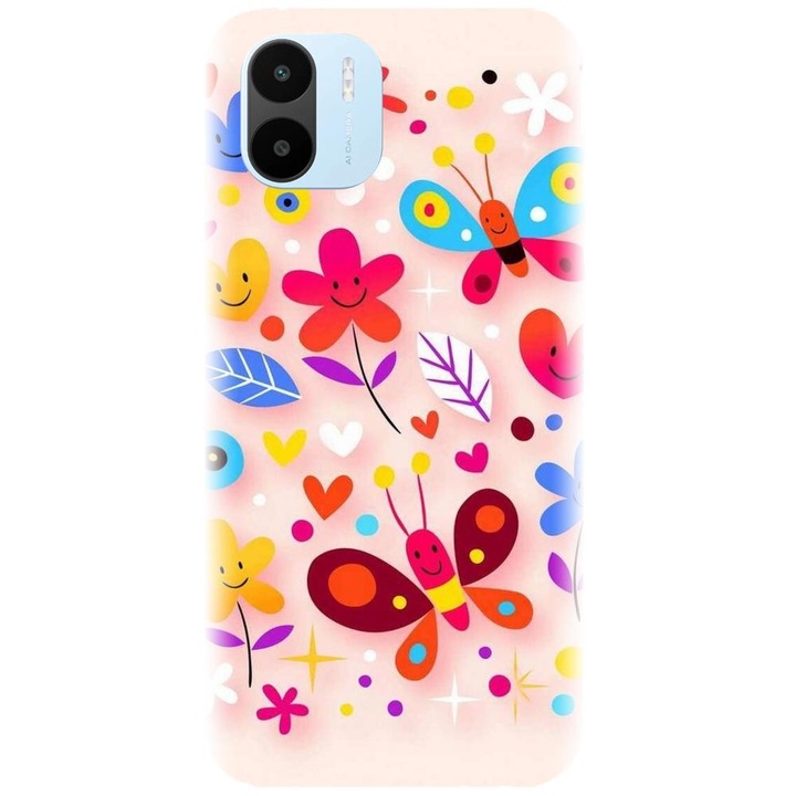 Силиконов калъф, съвместим с Xiaomi Redmi A1 - модел Butterfly 002