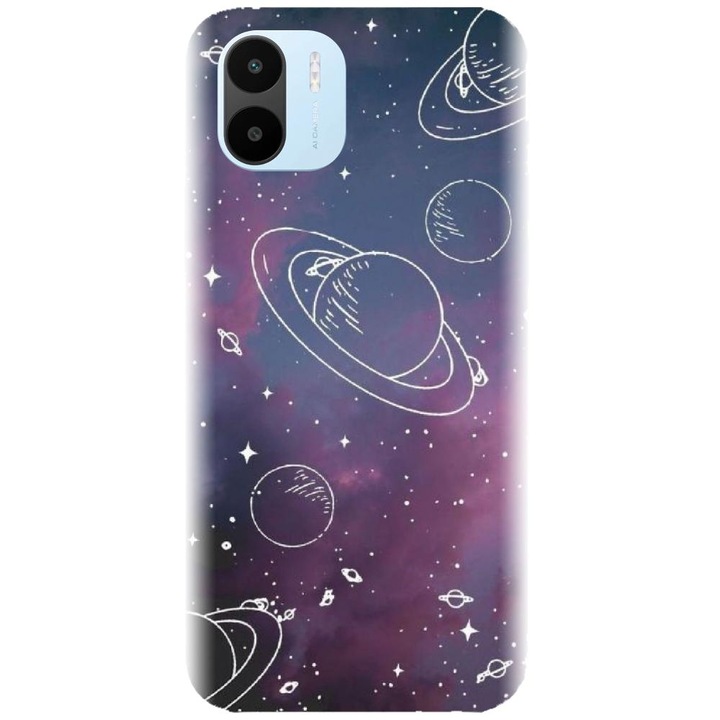 Силиконов калъф, съвместим с модел Xiaomi Redmi A1 - Cosmic Drawn Map