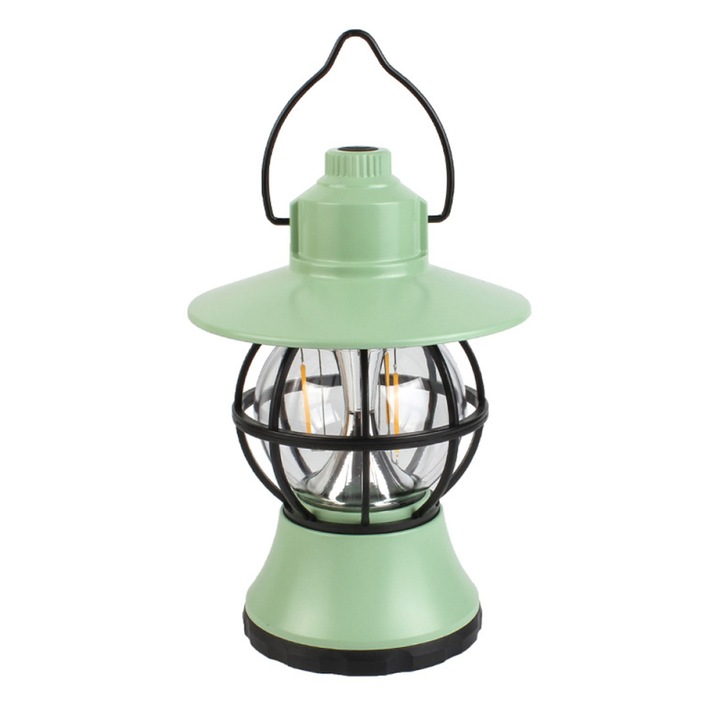 Lampa de camping LED, portabila, IPX4 rezistenta la apa, USB reincarcabila, cu carlig