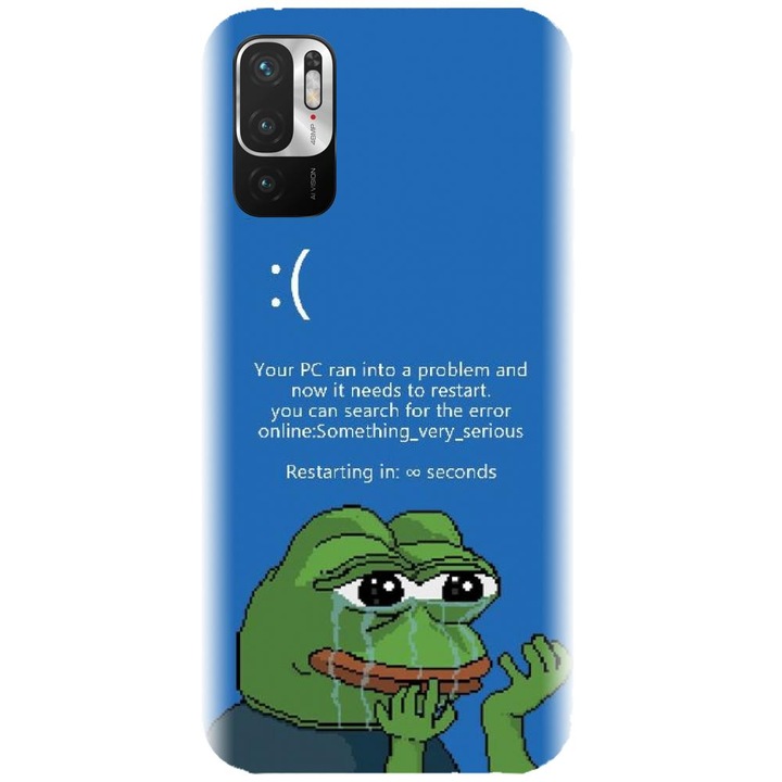 Силиконов капак, съвместим с Xiaomi Redmi Note 10 4g - Blue Screen модел