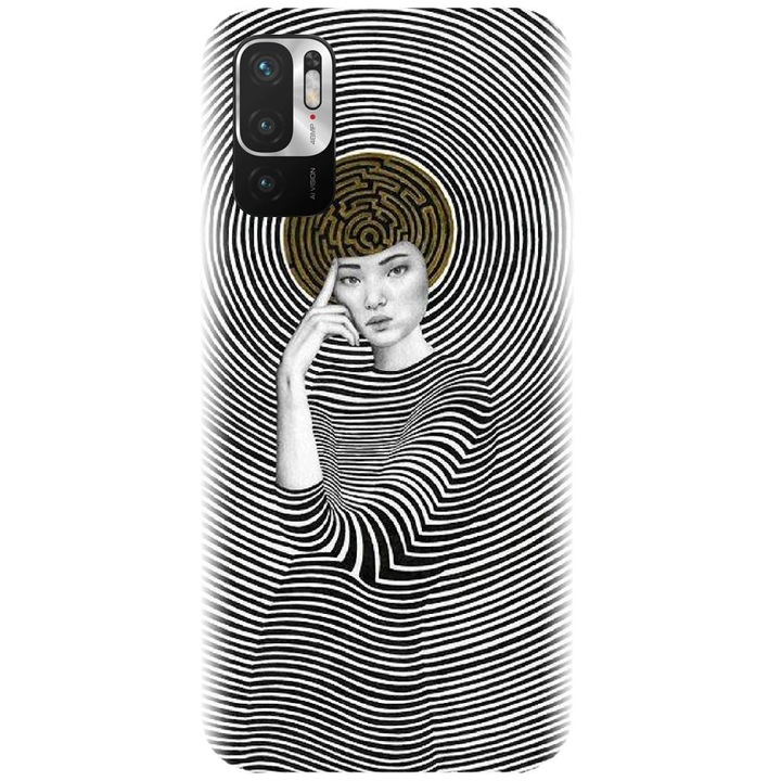 Силиконов капак, съвместим с Xiaomi Redmi Note 10 4g - модел Collage Maze