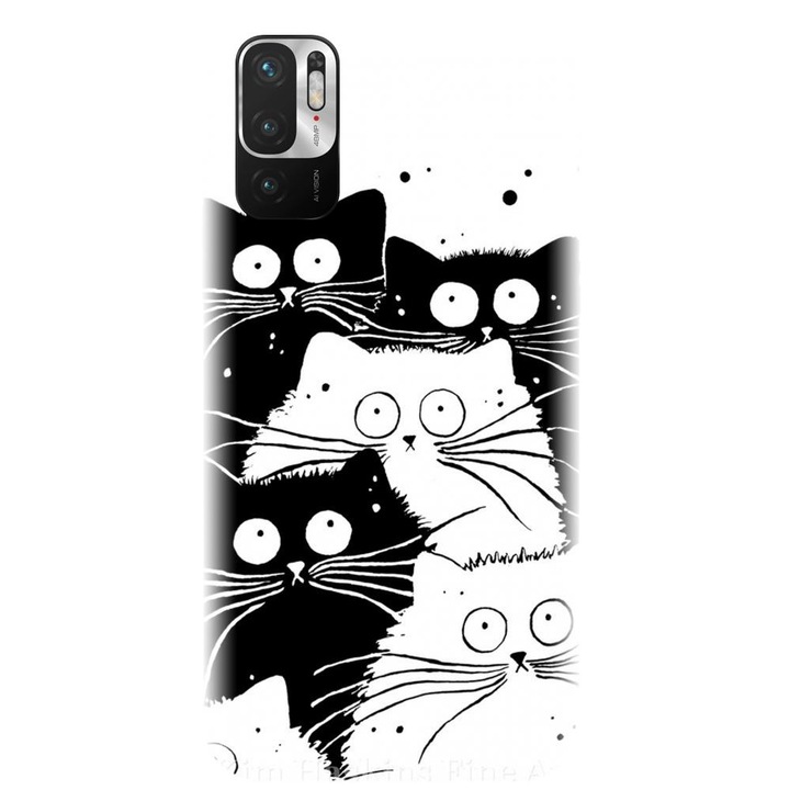 Силиконов капак, съвместим с Xiaomi Redmi Note 10 4g - модел Oo Cats