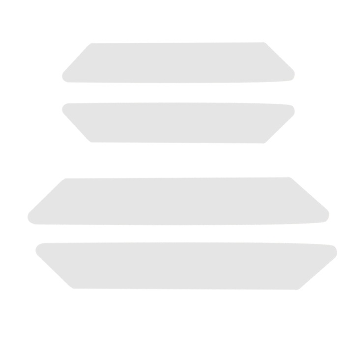 Set 16 bucati patch-uri antiderapante pentru covoare, lavabile si reutilizabile, alb, 135x25mm & 180x30mm