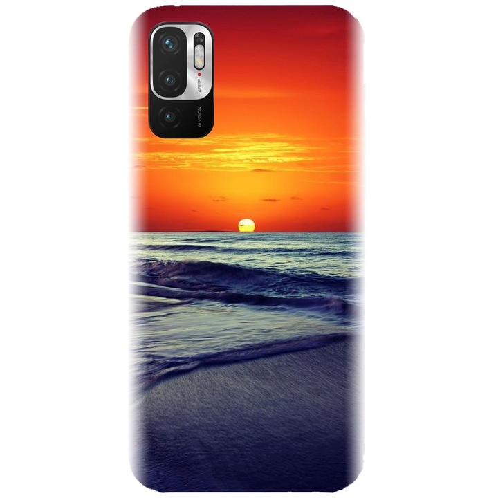 Силиконов калъф, съвместим с Xiaomi Redmi Note 10 4g - модел Ocean Sunset