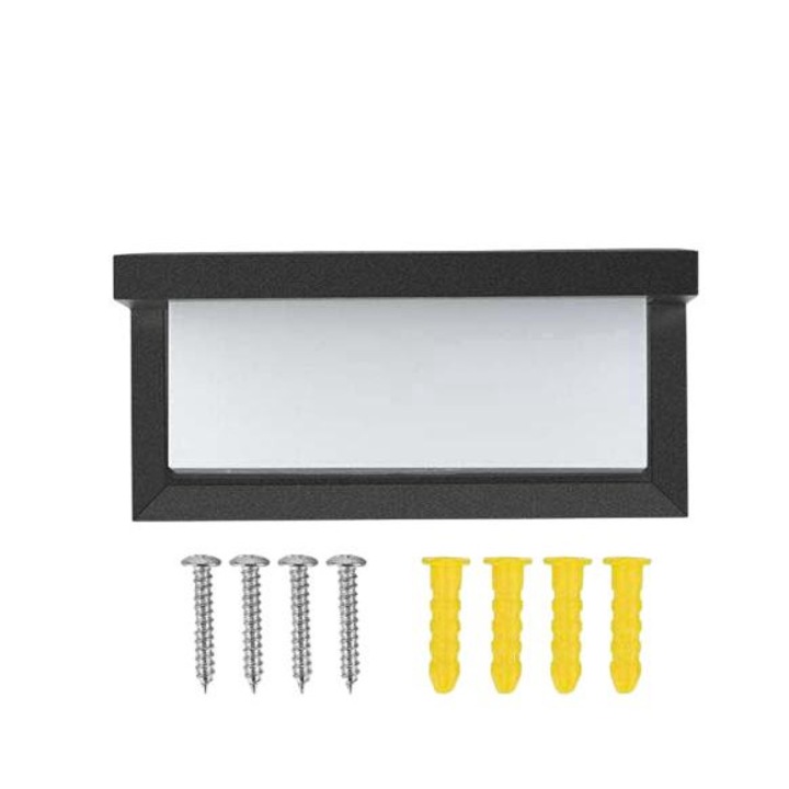 Външна LED стенна лампа, сензор за движение, водоустойчива, топла бяла светлина, 12.5x12.5x26cm