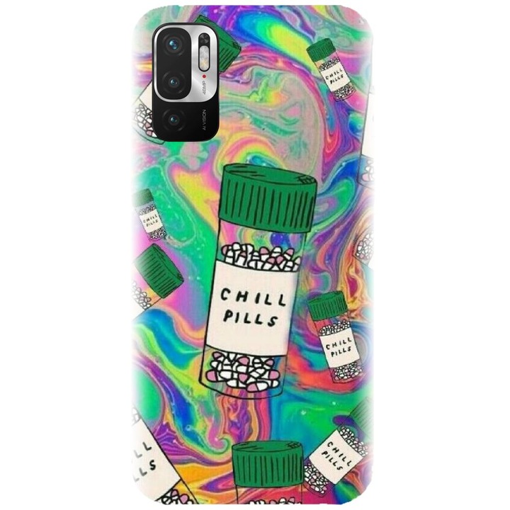Силиконов калъф, съвместим с Xiaomi Redmi Note 10 4g - модел Trippy Pills