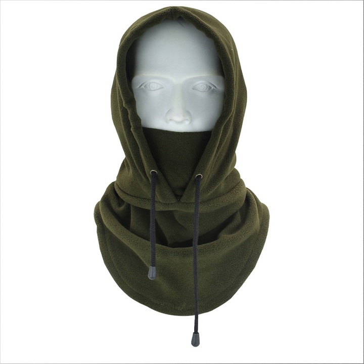 Cagula sport Unisex, Rezistenta la vant, Respirabila, Fleece, Verde