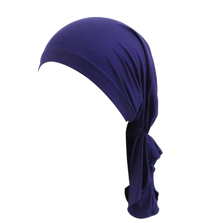 Caciula tip bandana plisata, Mov, 25cm, Pentru femei