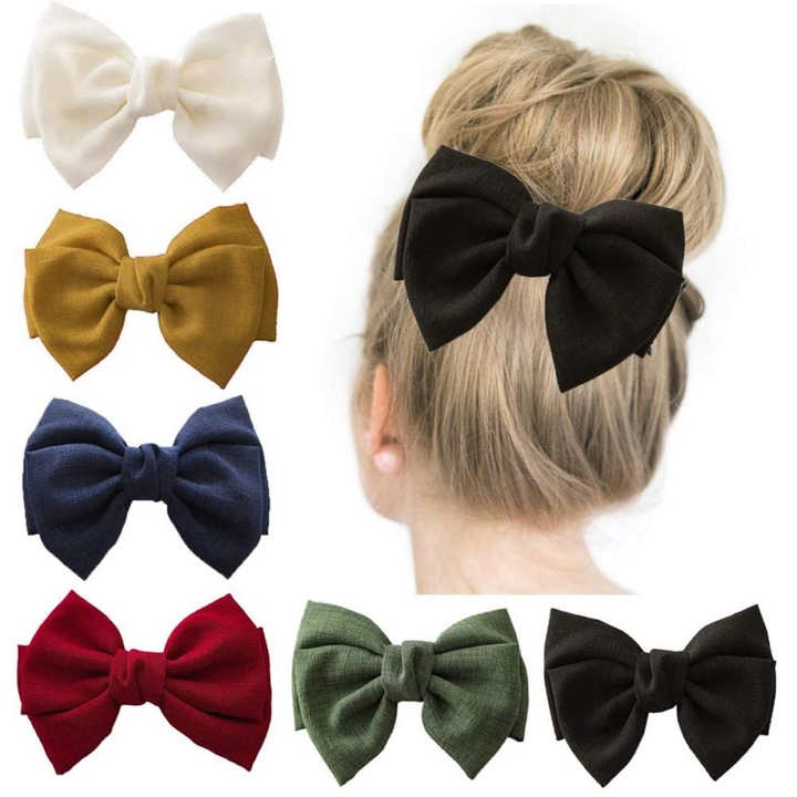 Set 6 agrafe de par cu funda mare, multicolor, 12cm