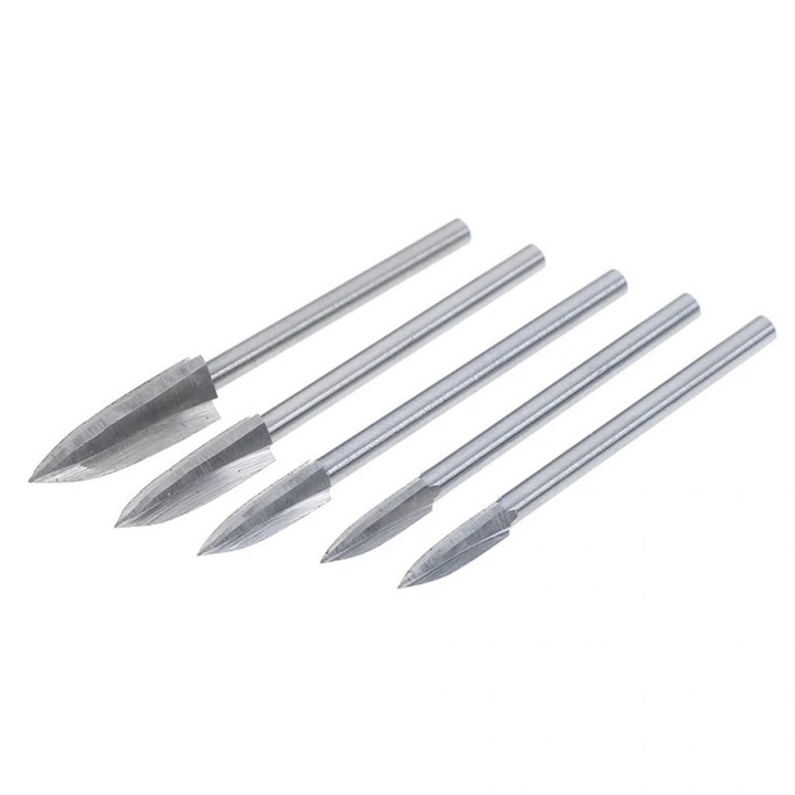 Set 10 piese pentru sculptura in lemn, Multifunctionale, Argintiu, 21x25mm