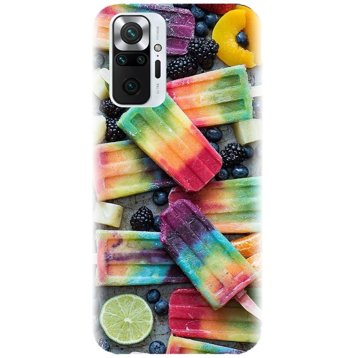 Силиконов капак, съвместим с Xiaomi Redmi Note 10 Pro - модел Colorful Ice Cream