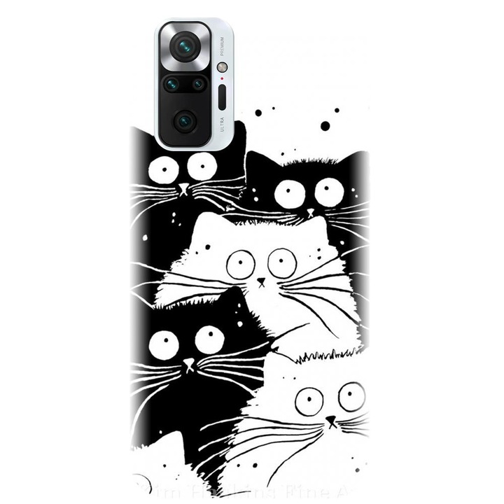 Силиконов капак, съвместим с модела Xiaomi Redmi Note 10 Pro - Oo Cats