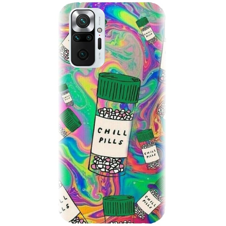 Силиконов калъф, съвместим с Xiaomi Redmi Note 10 Pro - модел Trippy Pills