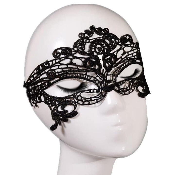 Masca dama, Dantela, Negru