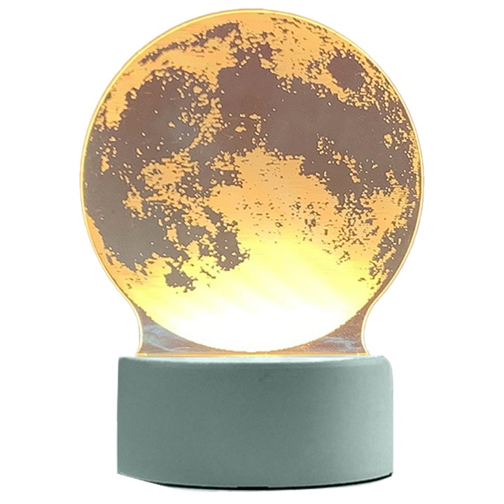 Lampa de noapte 3D cadou creativ, lampa de masa LED mica, inedita si unica (Stil 4)