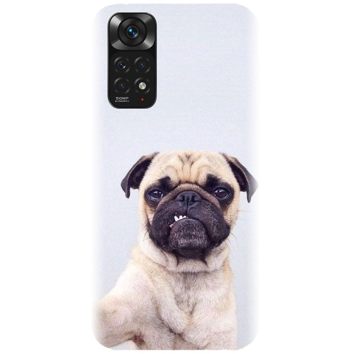 Силиконов кейс съвместим с Xiaomi Redmi Note 11s 4g - модел Simple Pug Selfie