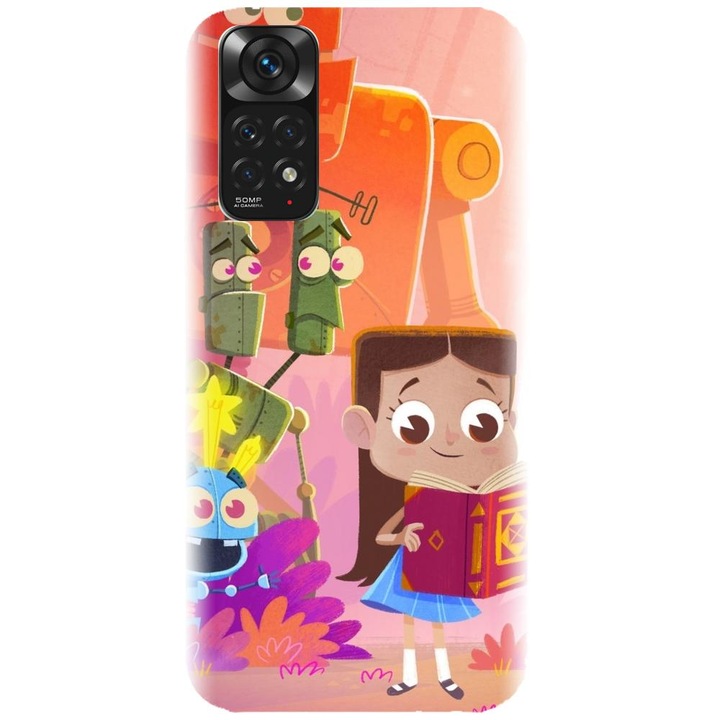 Силиконов калъф, съвместим с Xiaomi Redmi Note 11s 4g - илюстрационен модел на роботи